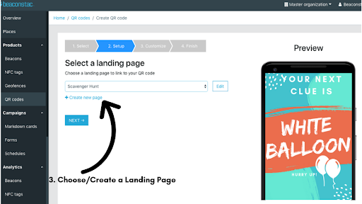 Choose or create a new landing page. This is simple to do and doesn’t require any coding
