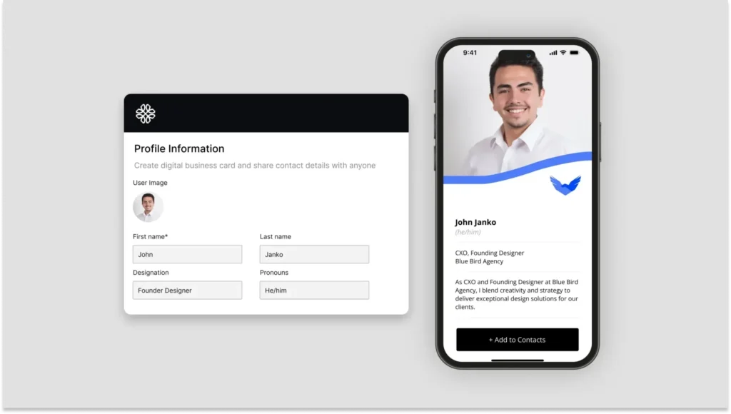 Uniqode free digital business card dashboard