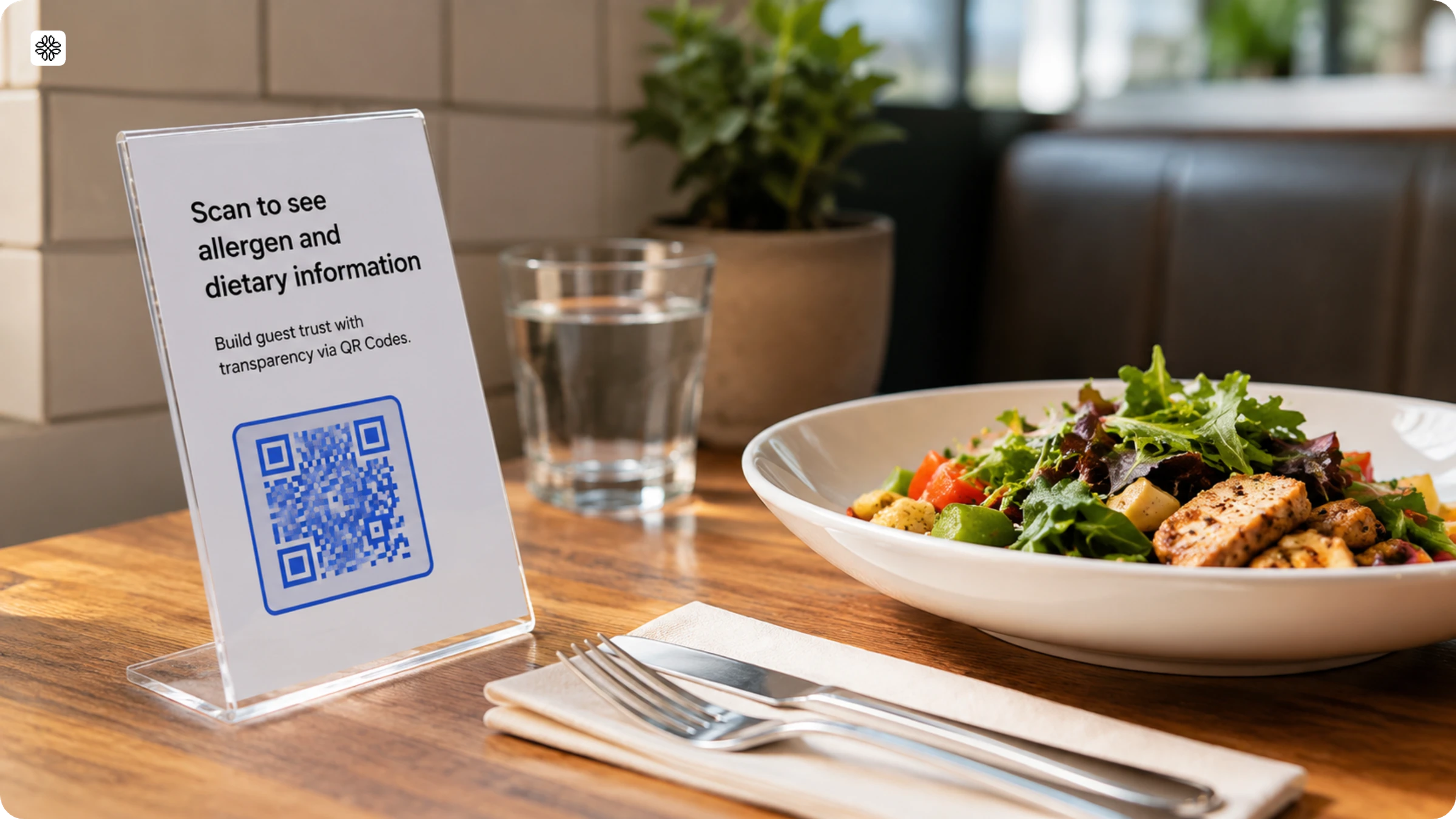 QR Codes for restaurants displaying dietary information