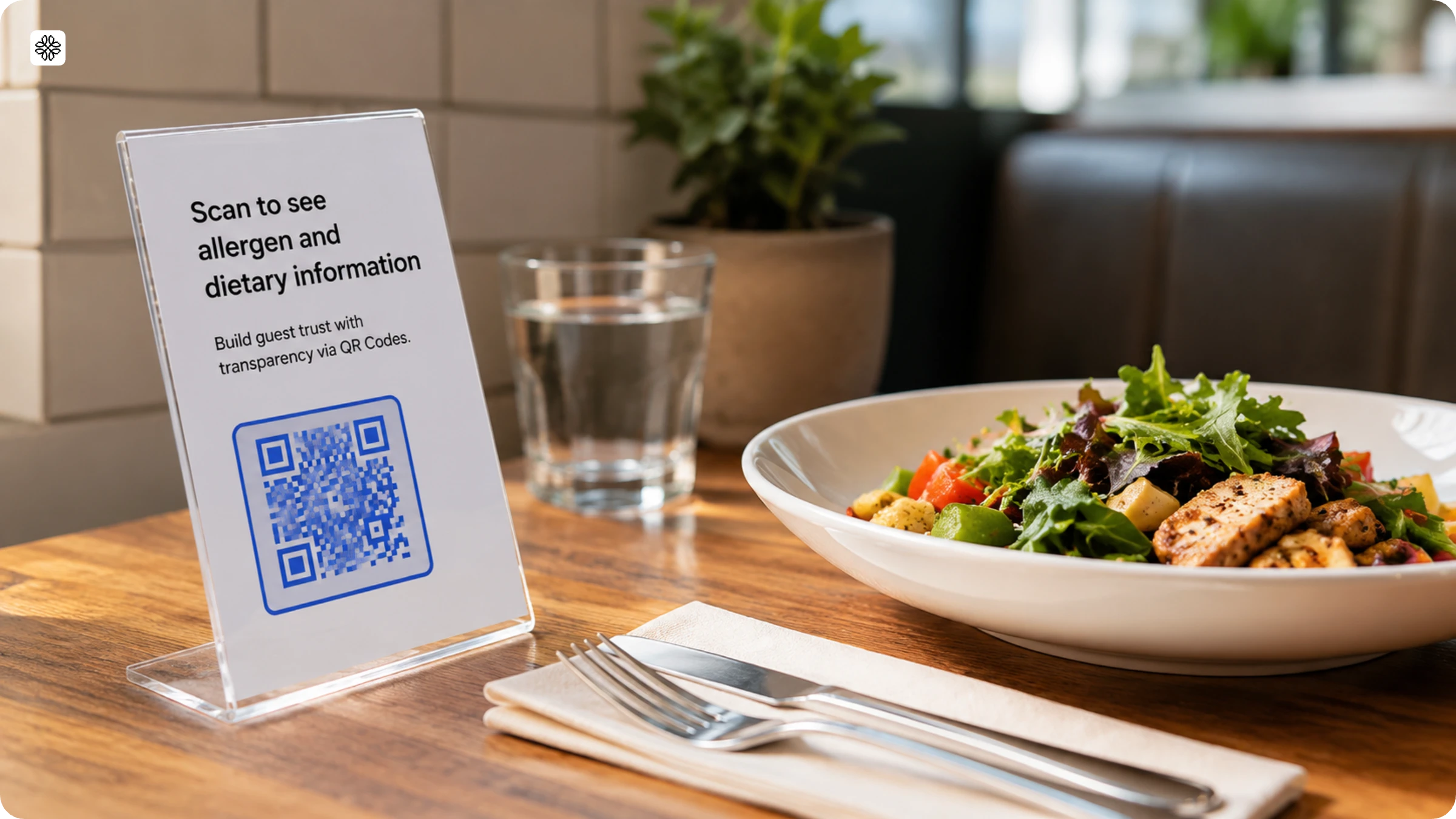 QR Codes for restaurants displaying dietary information
