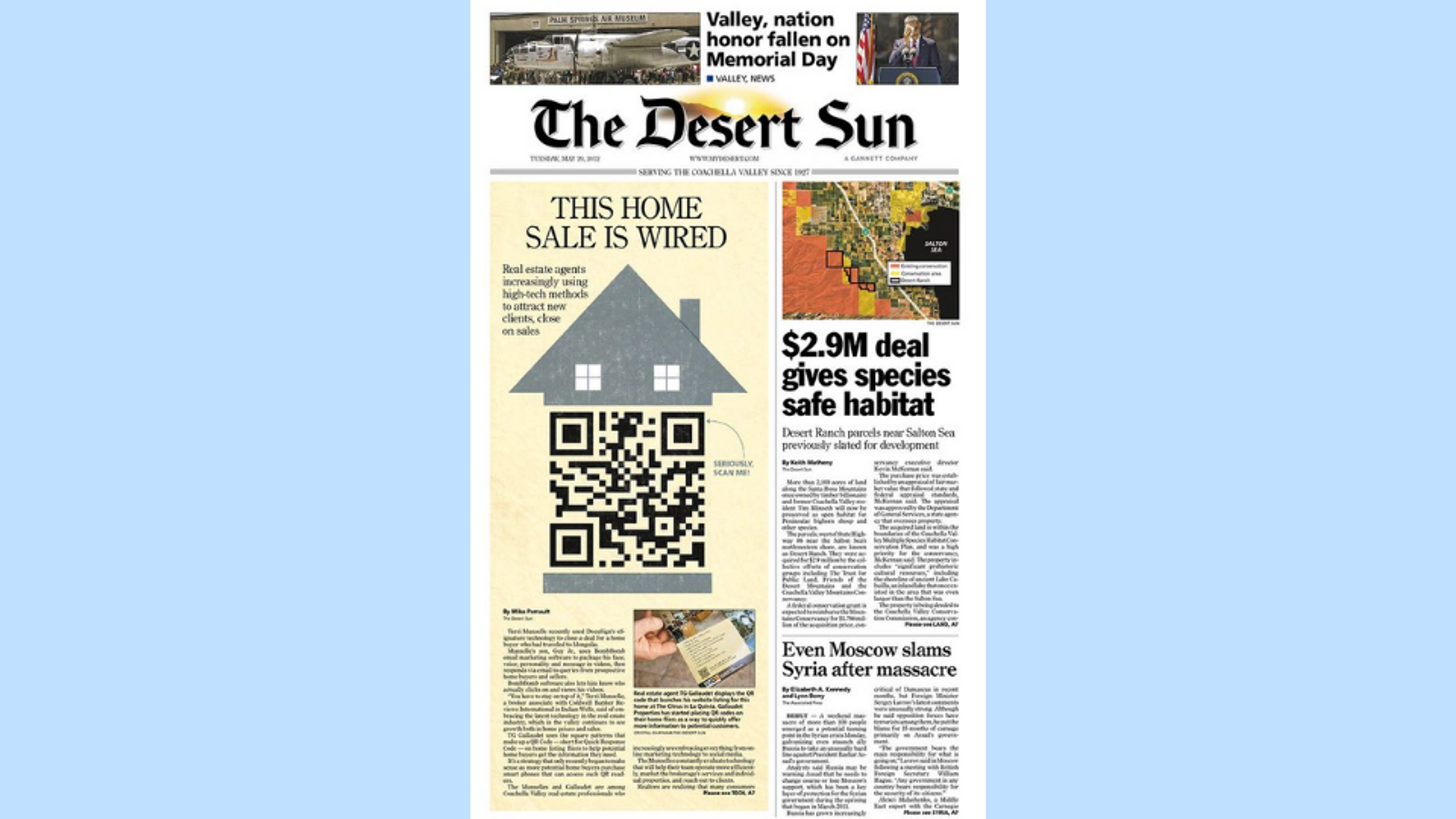 QR Codes on newspaper ads that link to real estate websites