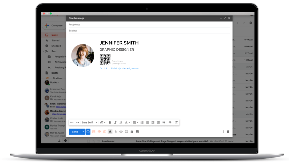 QR Codes in email signature