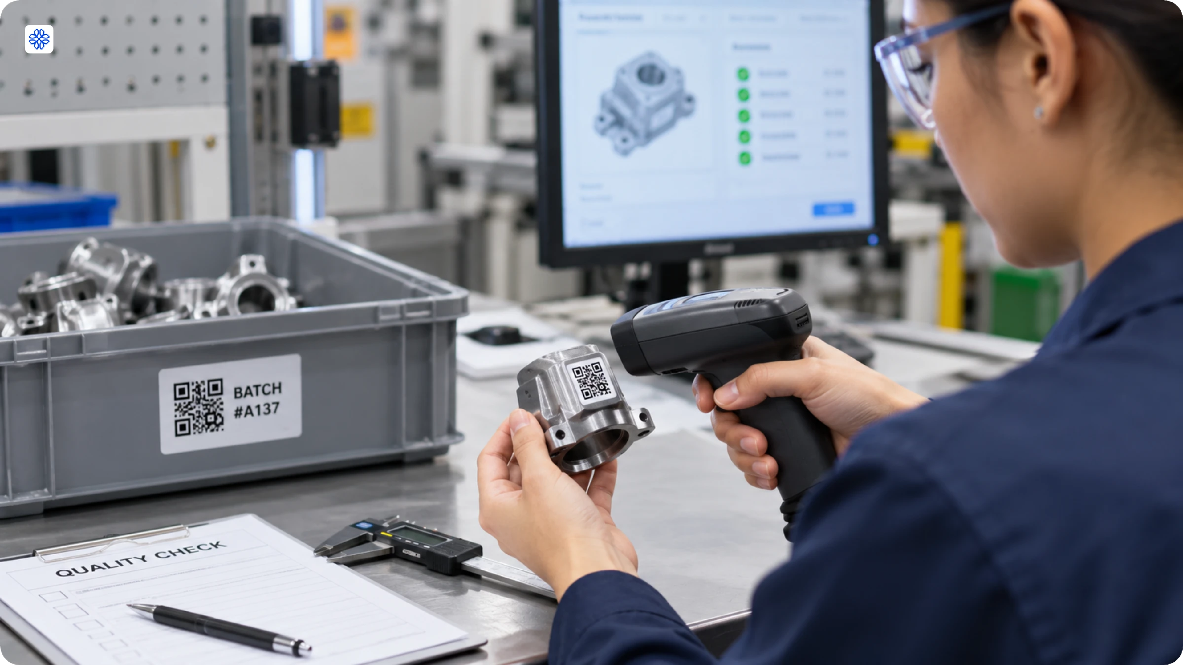 Quality assessment using QR Codes for manufacturing