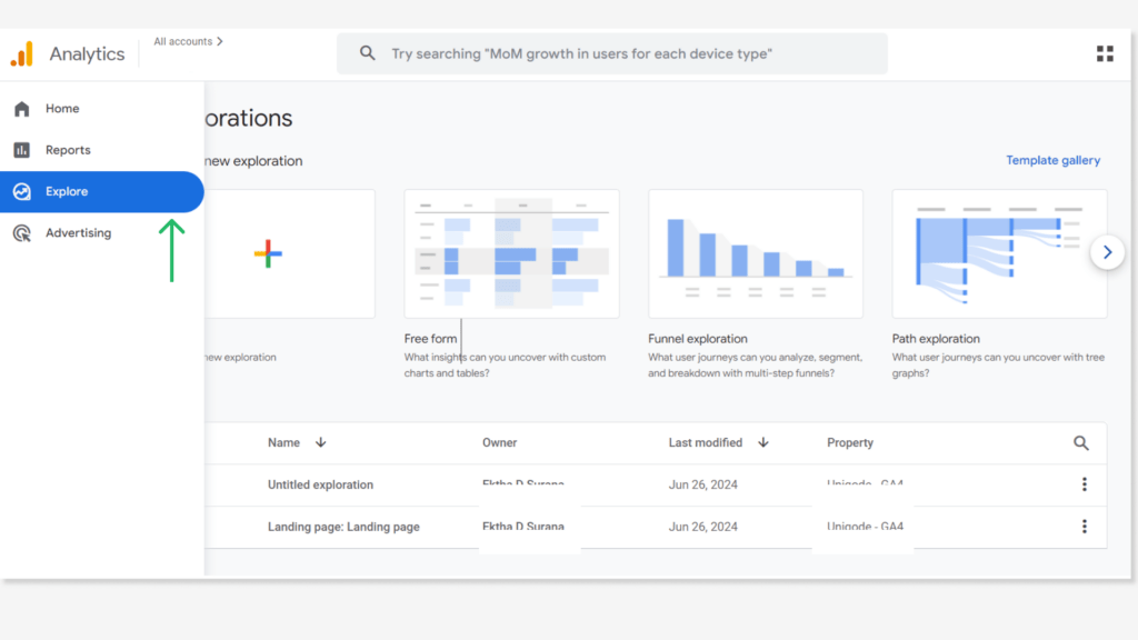 Create custom reports in GA4