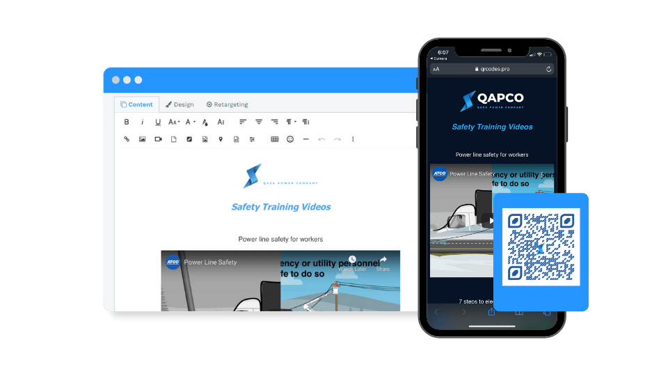 Create a landing page QR Code
