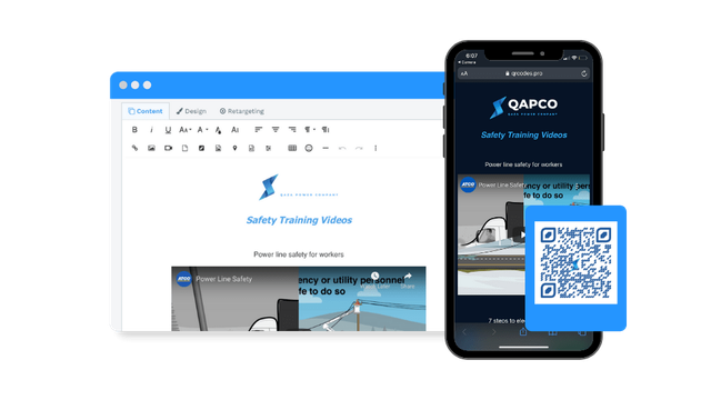 Create a landing page QR Code