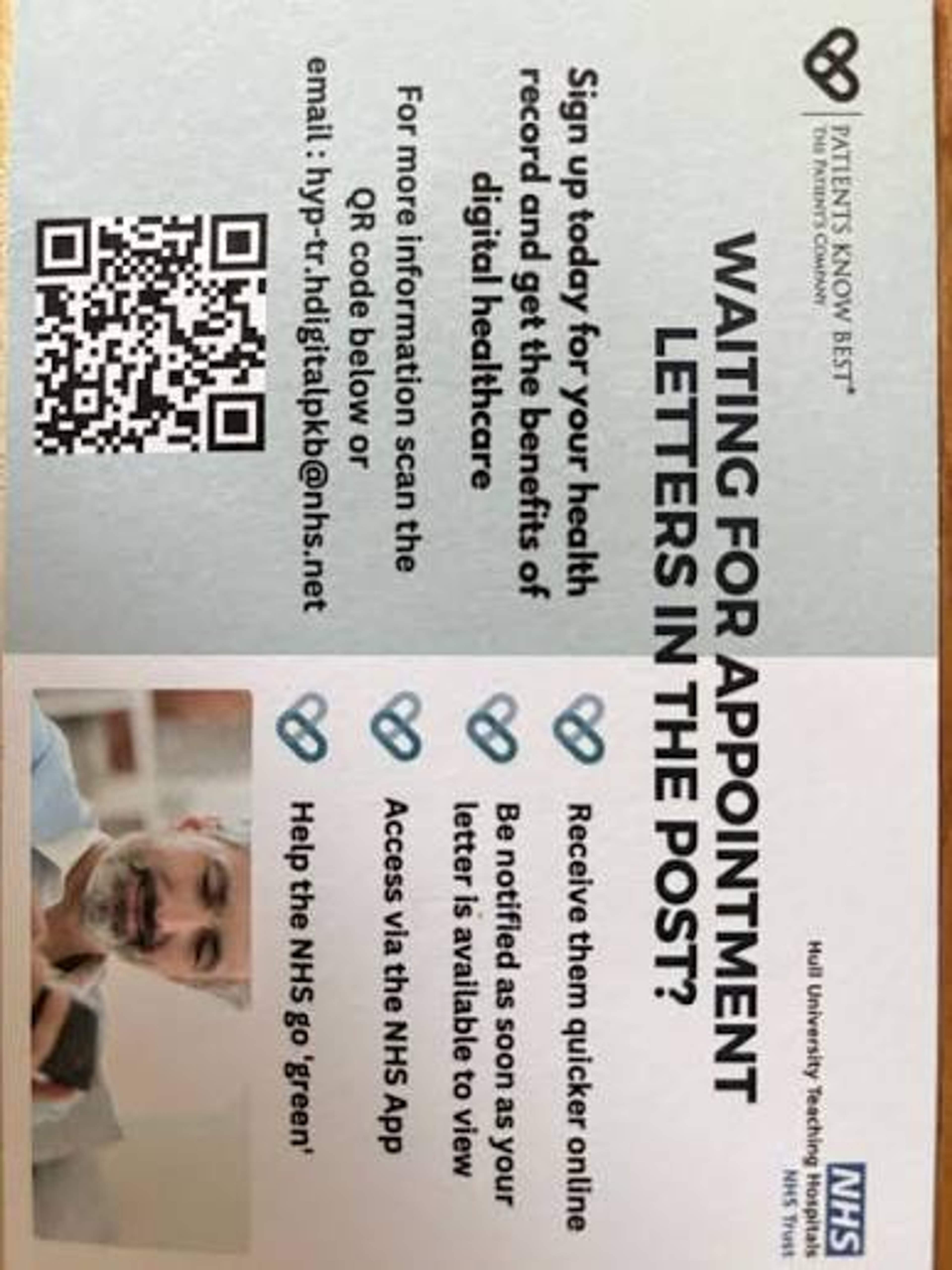 QR Codes in healthcare placement