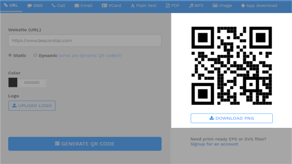 Step 5: Generate and download high-quality QR codes for print