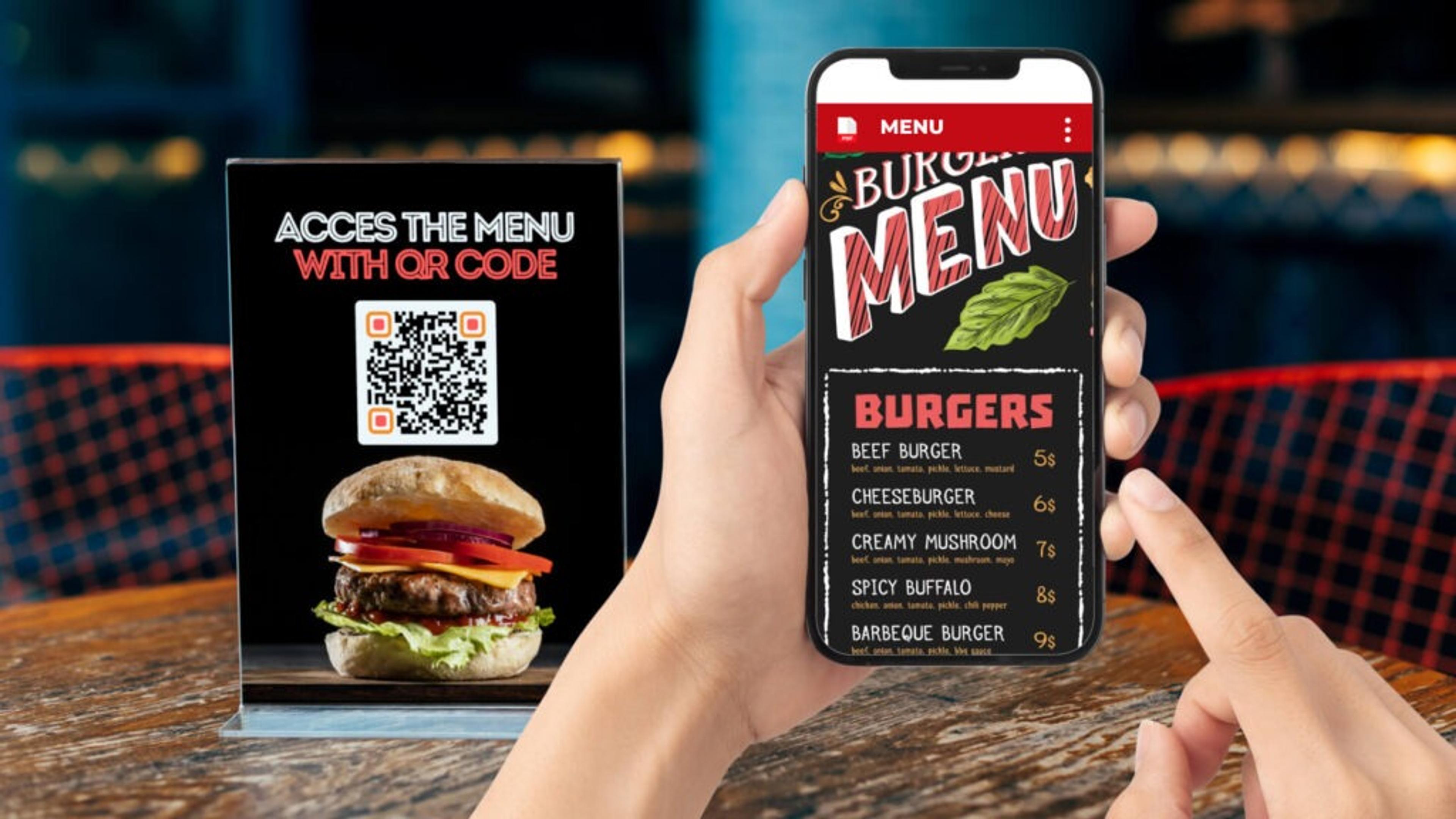 Create PDF QR Codes for menu with multimedia qr code generator