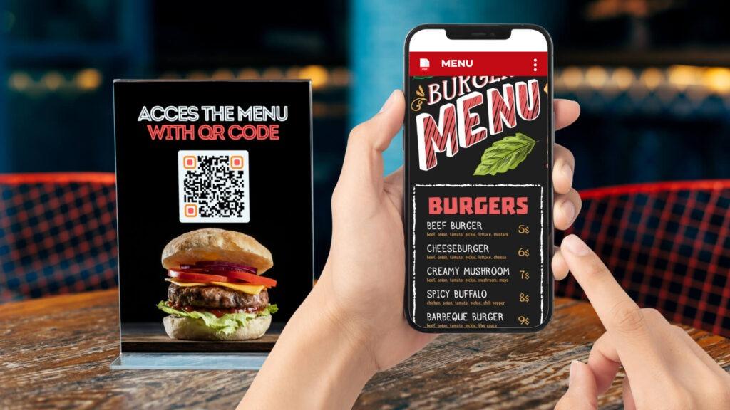 Create PDF QR Codes for menu with multimedia qr code generator