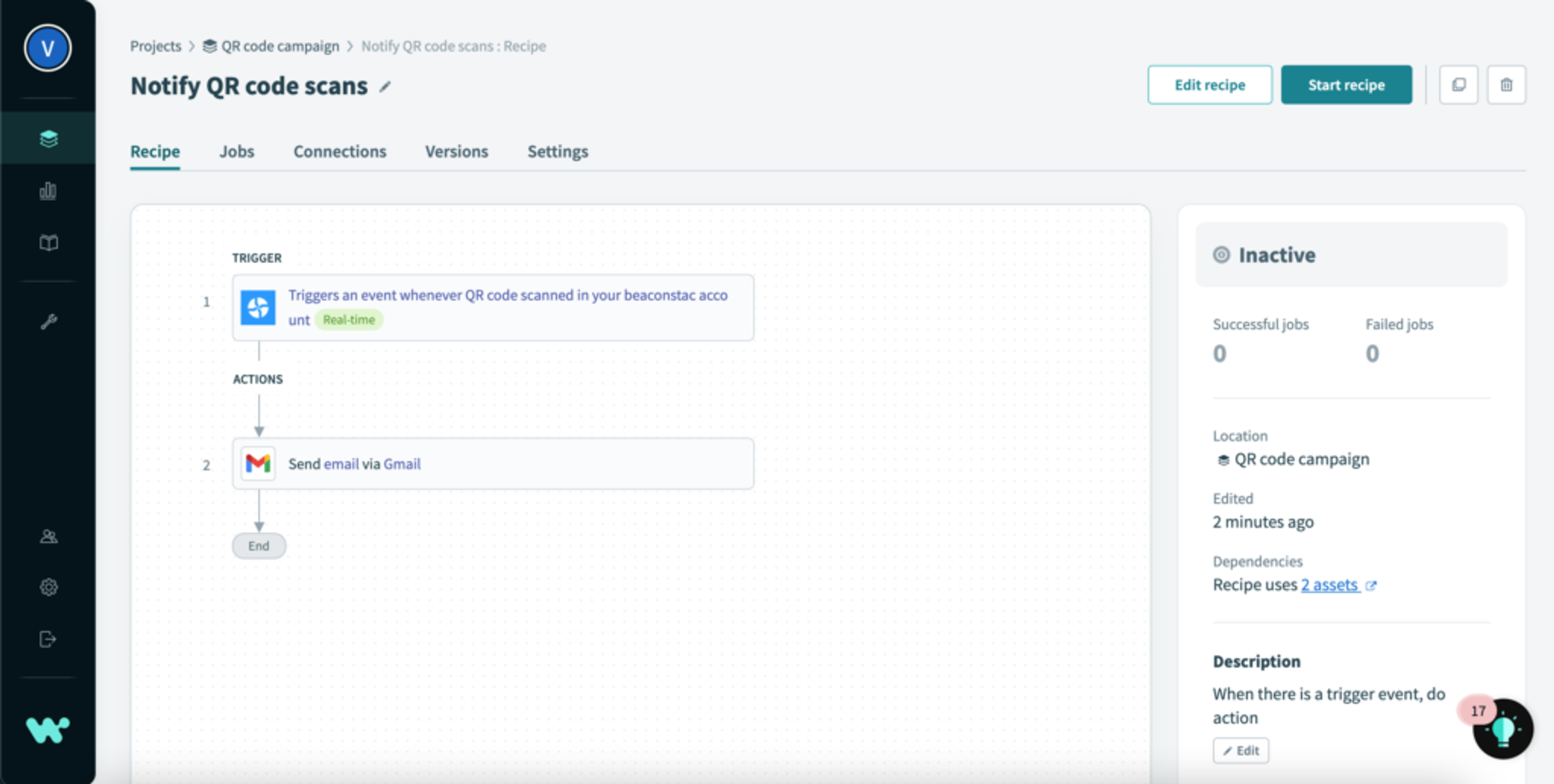 How to start your recipe on Workato