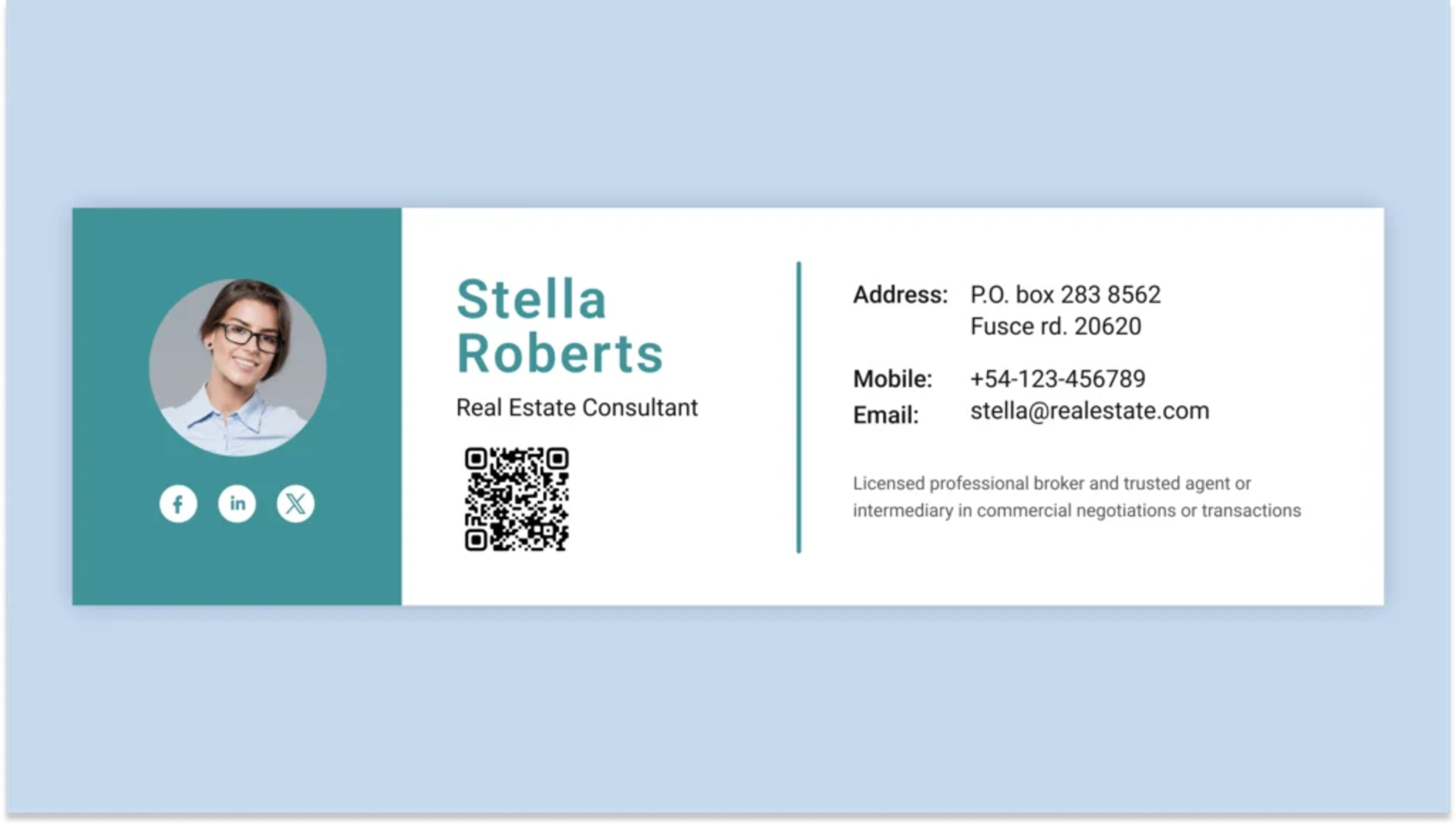 Email signature template for realtors