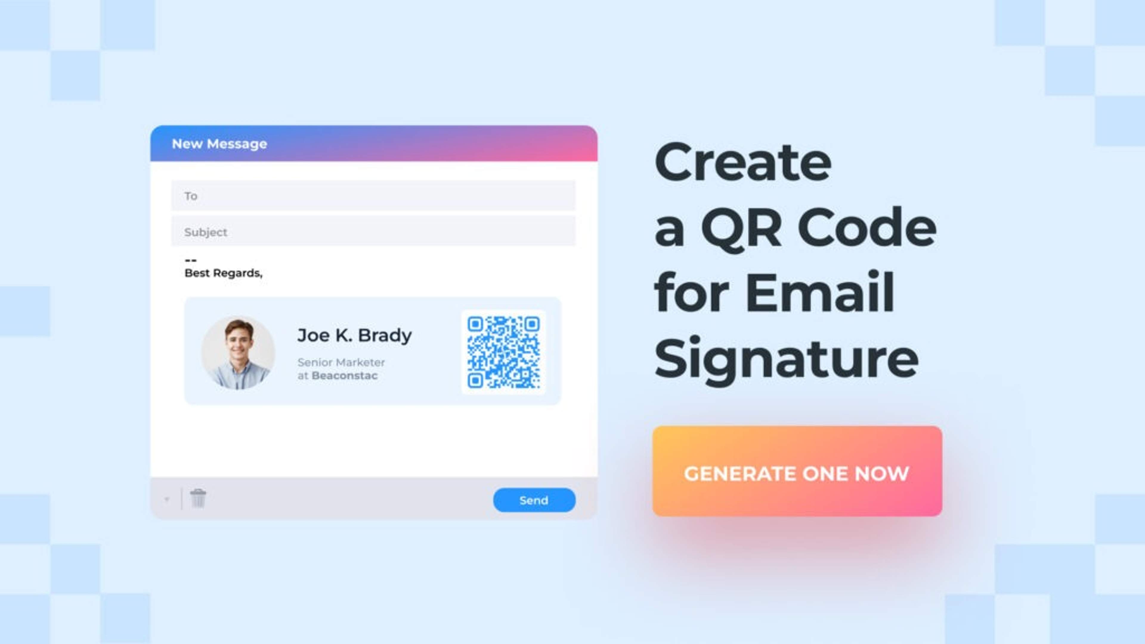 Create a QR Code for email signature with Uniqode