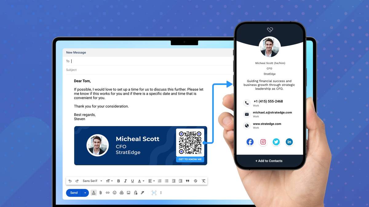 Optimizing CFO Email Signatures with Digital Business Cards