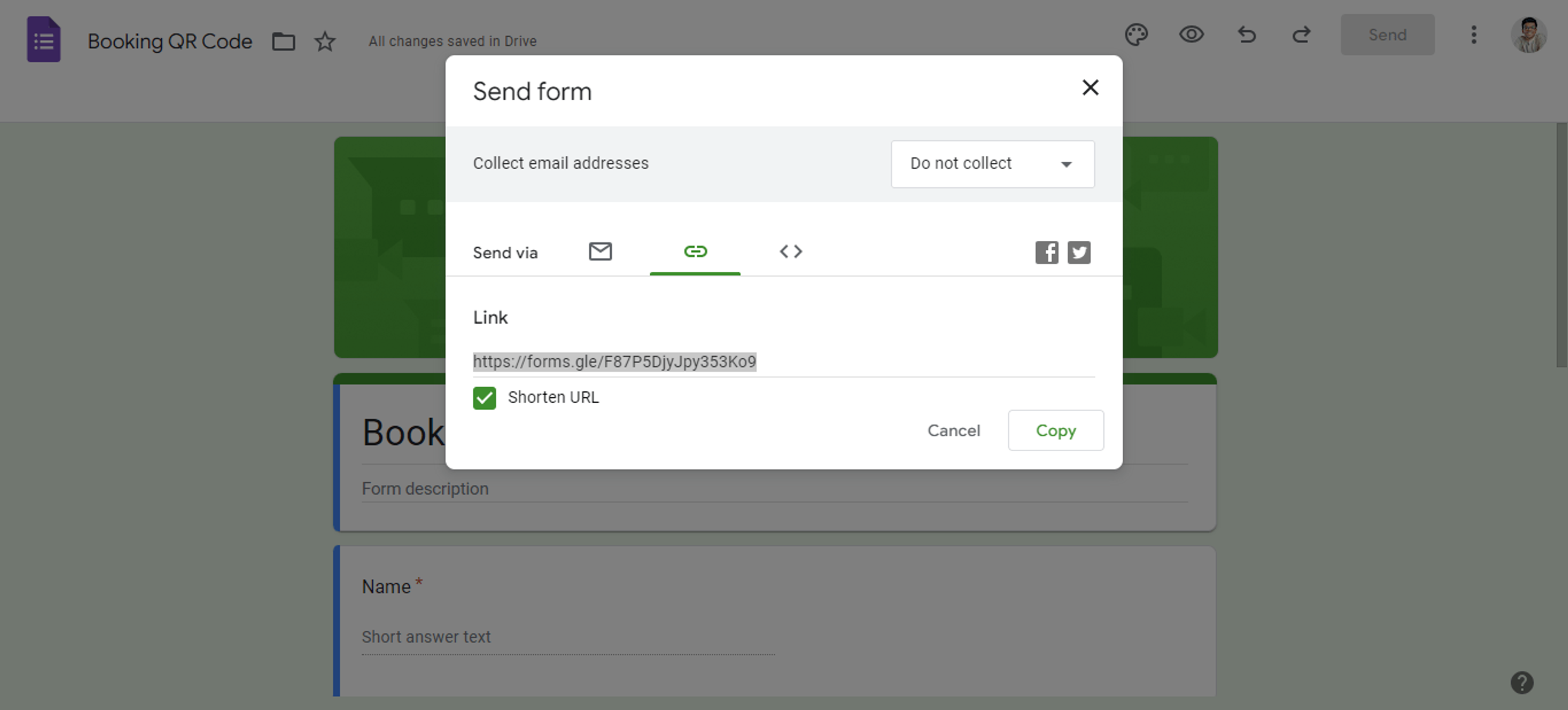 Create a Google Form