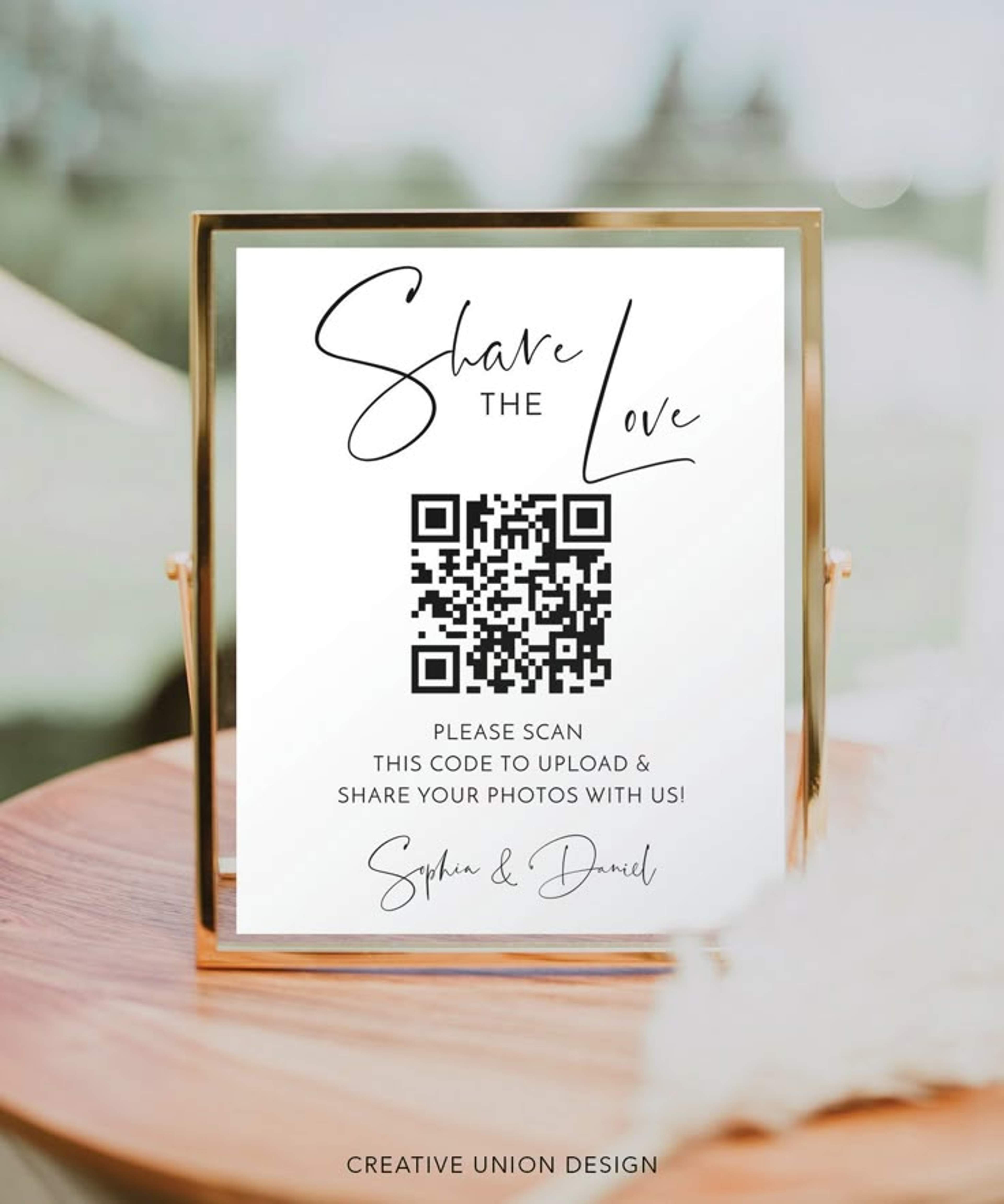QR codes for wedding photos