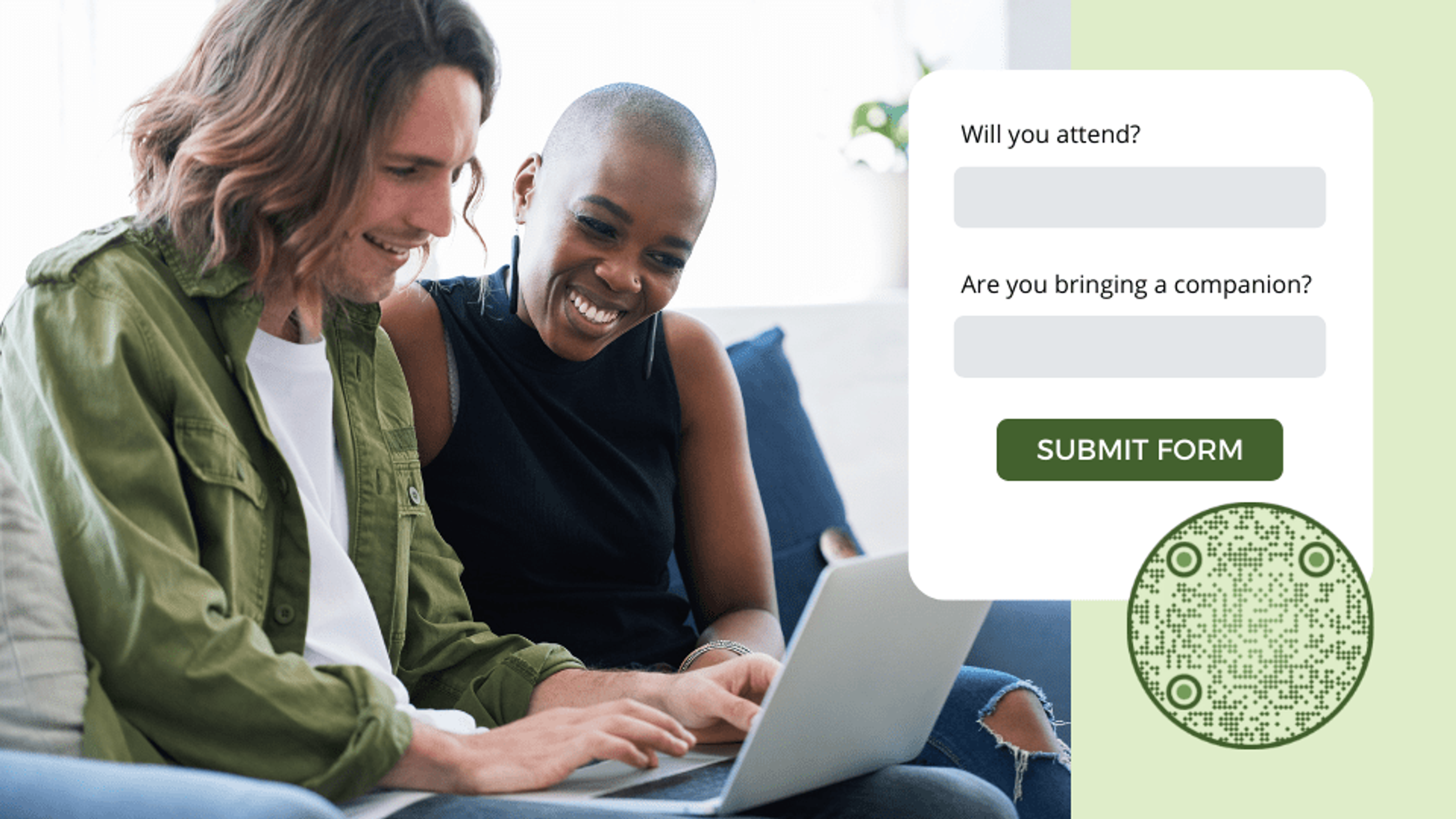 Create a form QR Code for wedding RSVP