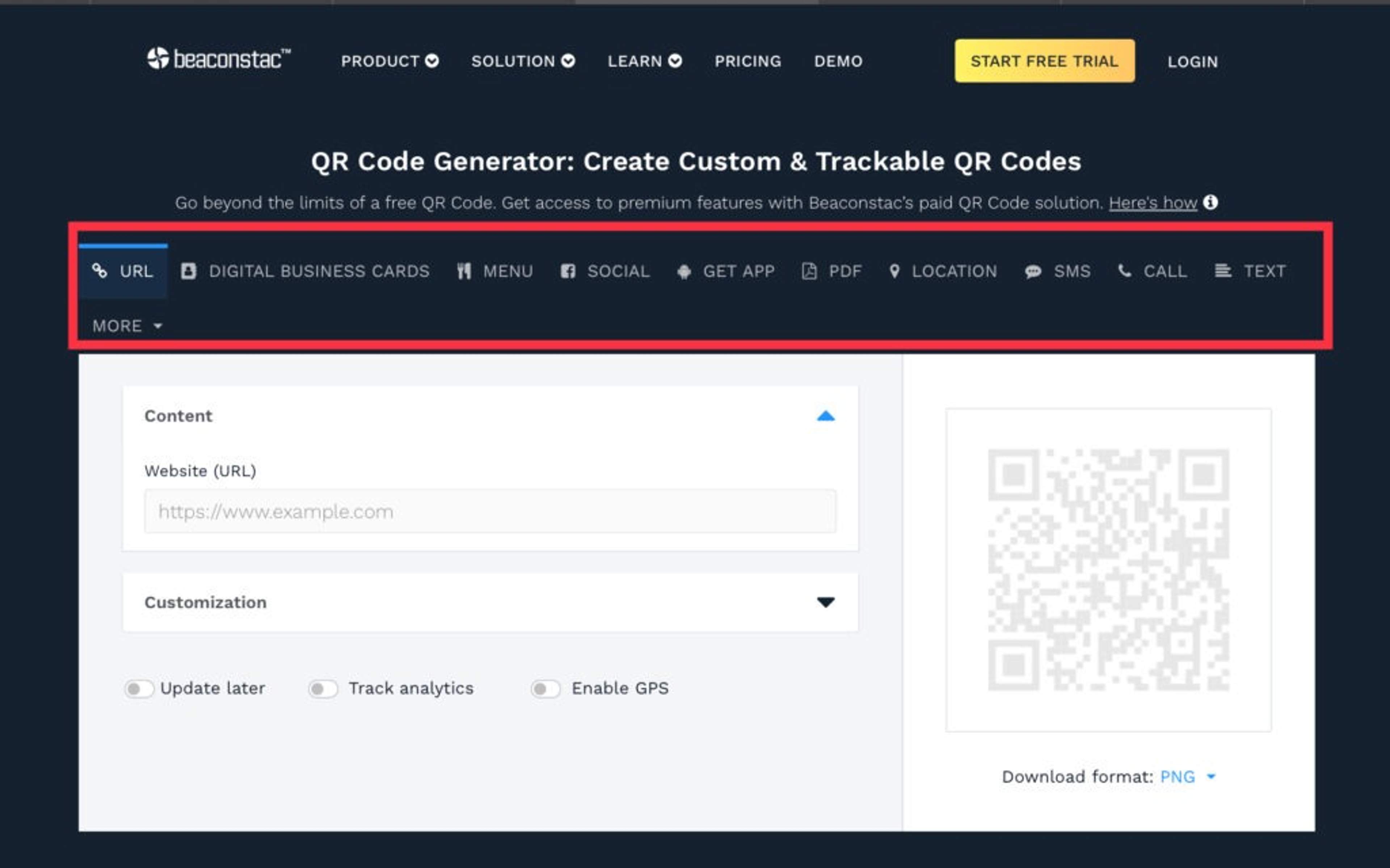 Choose your choice of free QR Code from the options below