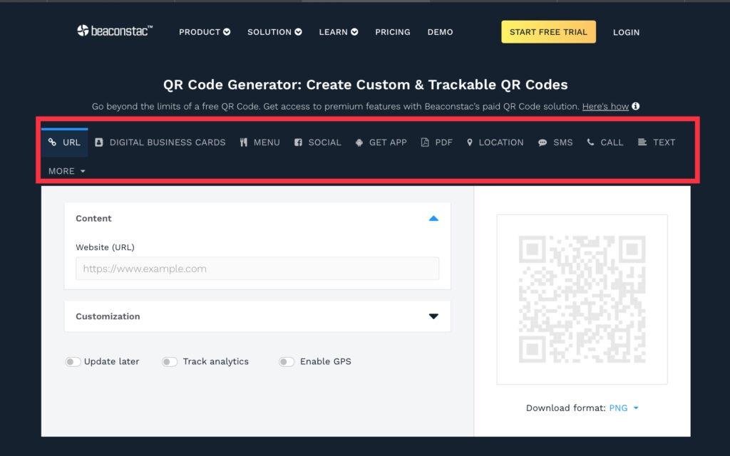 Choose your choice of free QR Code from the options below