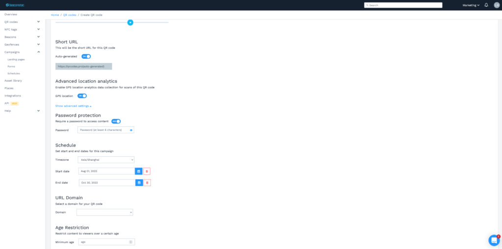 Enable GPS location tracking for landing page wedding QR Code RSVP