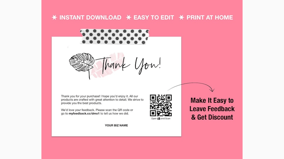 QR Codes on receipts and labels to get customer feedback