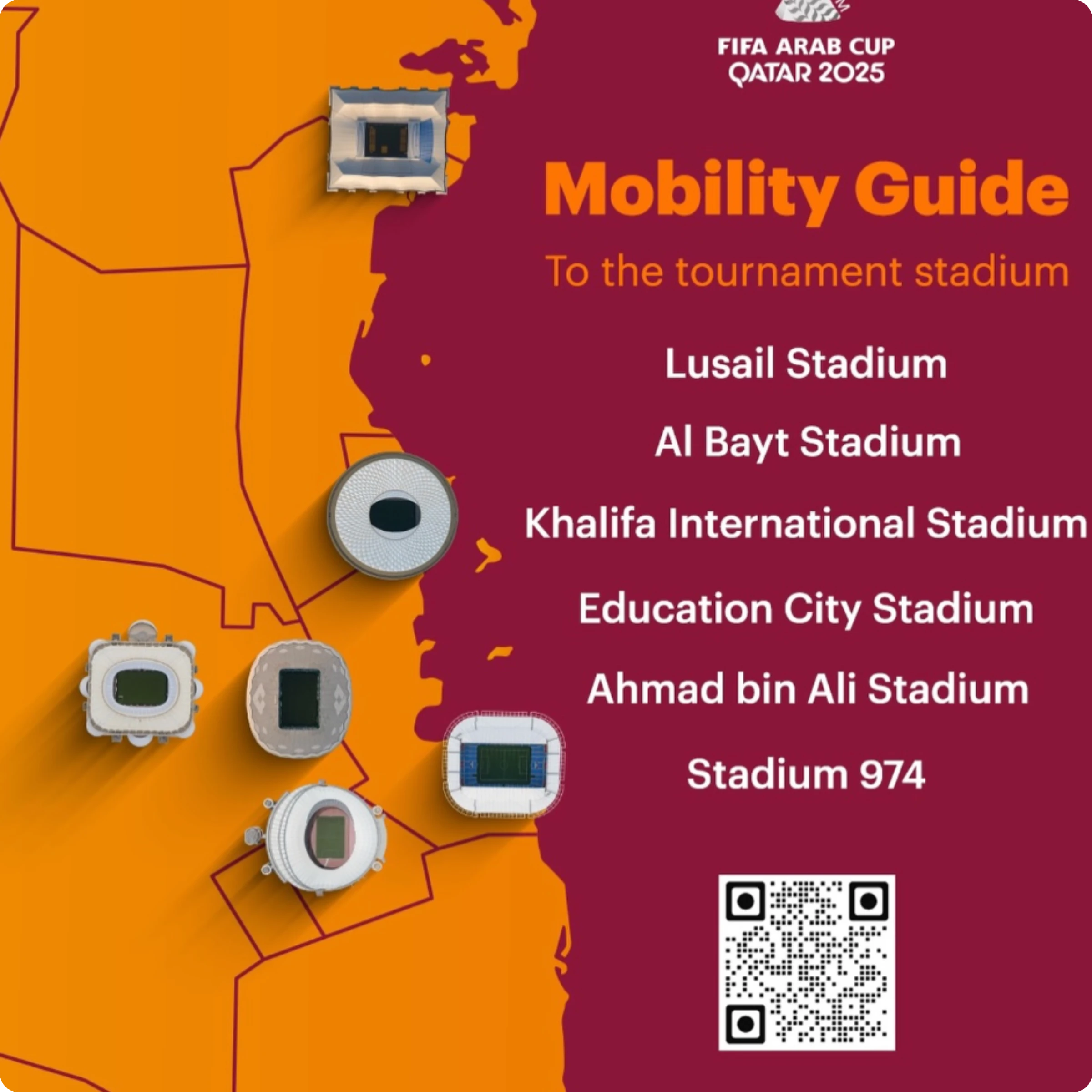 Qatra world cup stadiums have qr codes for wayfinding