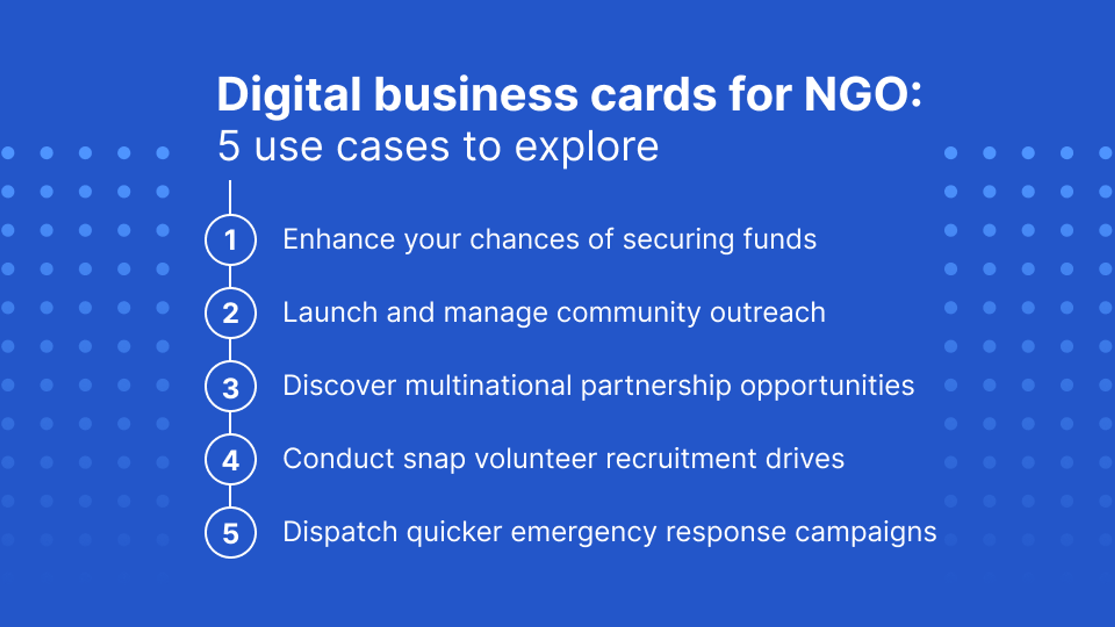 5 digital business card use cases for NGOs to explore