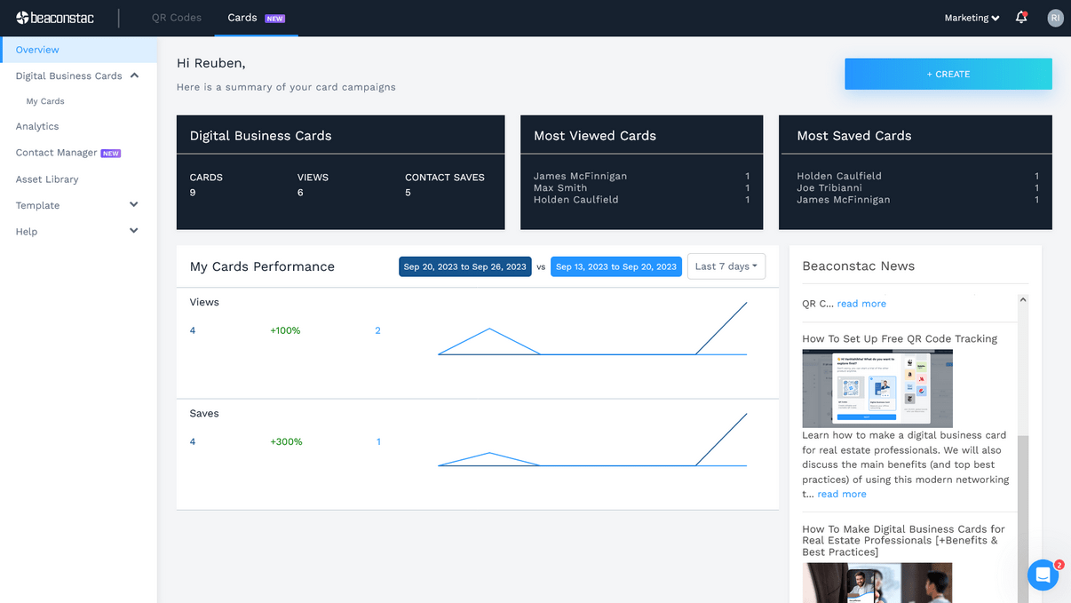 Don’t have a Uniqode account? You can sign up to create a free digital business card