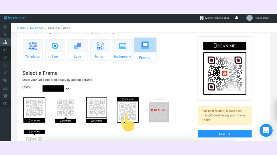 Customize the QR Code