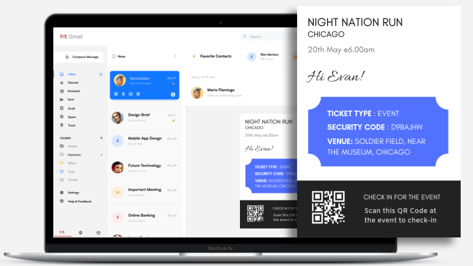 QR Codes as an entry ticket for events