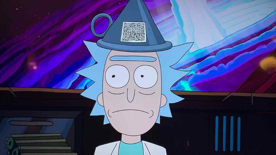 Shoppable QR Code in the online streaming series Rick and Morty