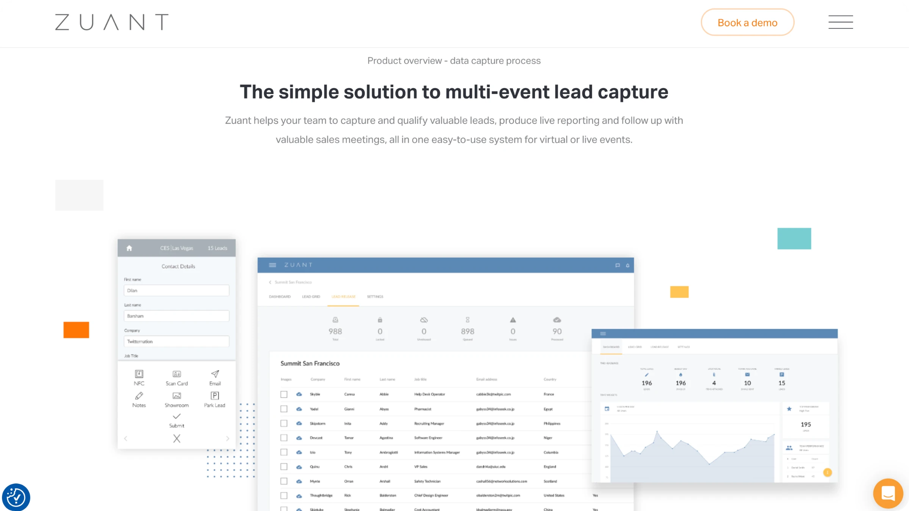Zuant event lead capture software