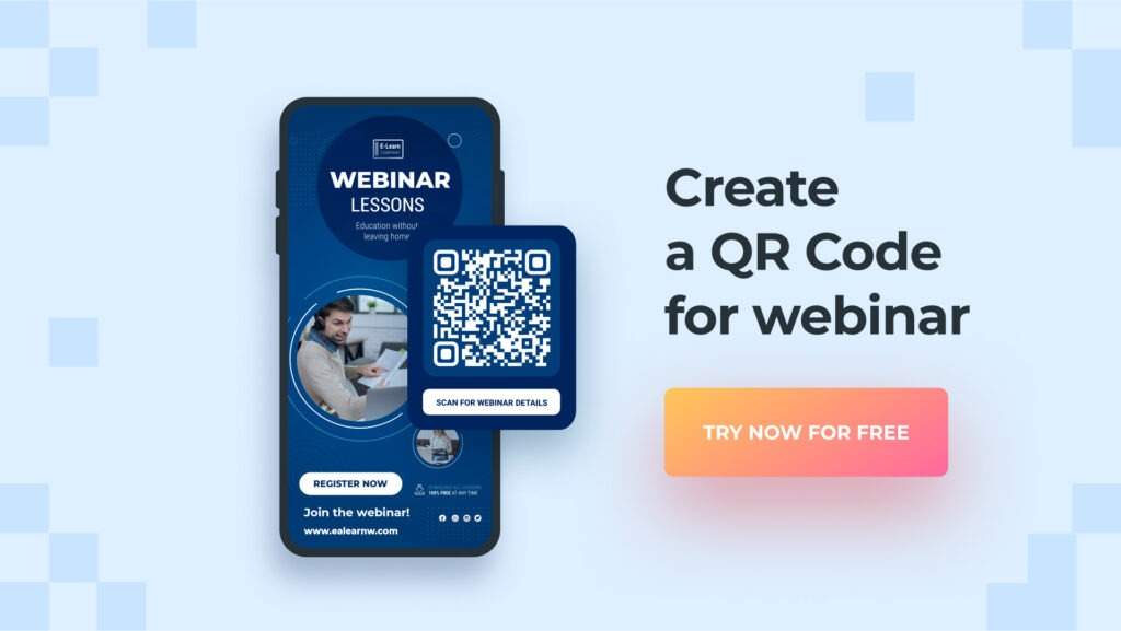 Create a QR Code for webinar with Uniqode