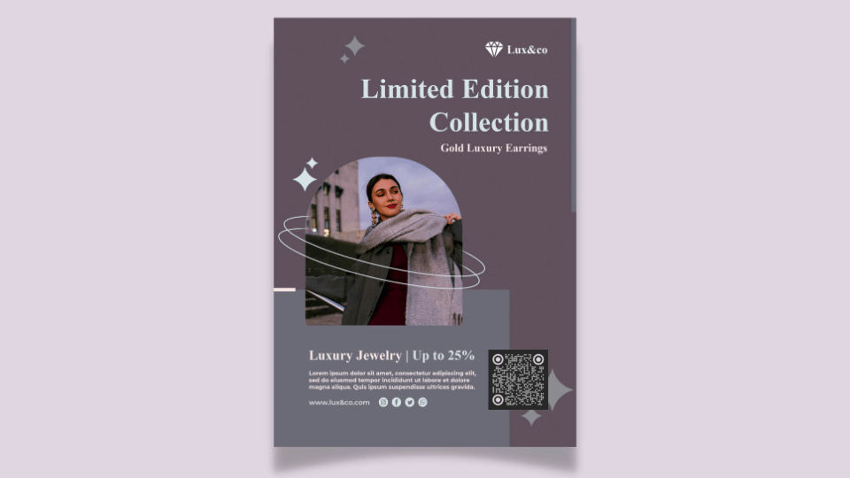 QR Code jewelry linked to beautiful customized landing page.