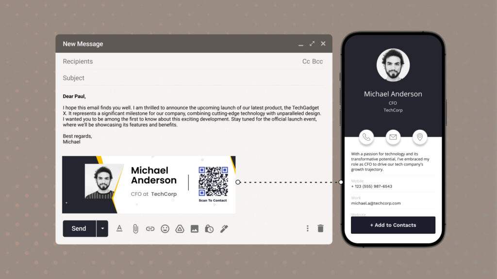 A concise and informative CFO email signature