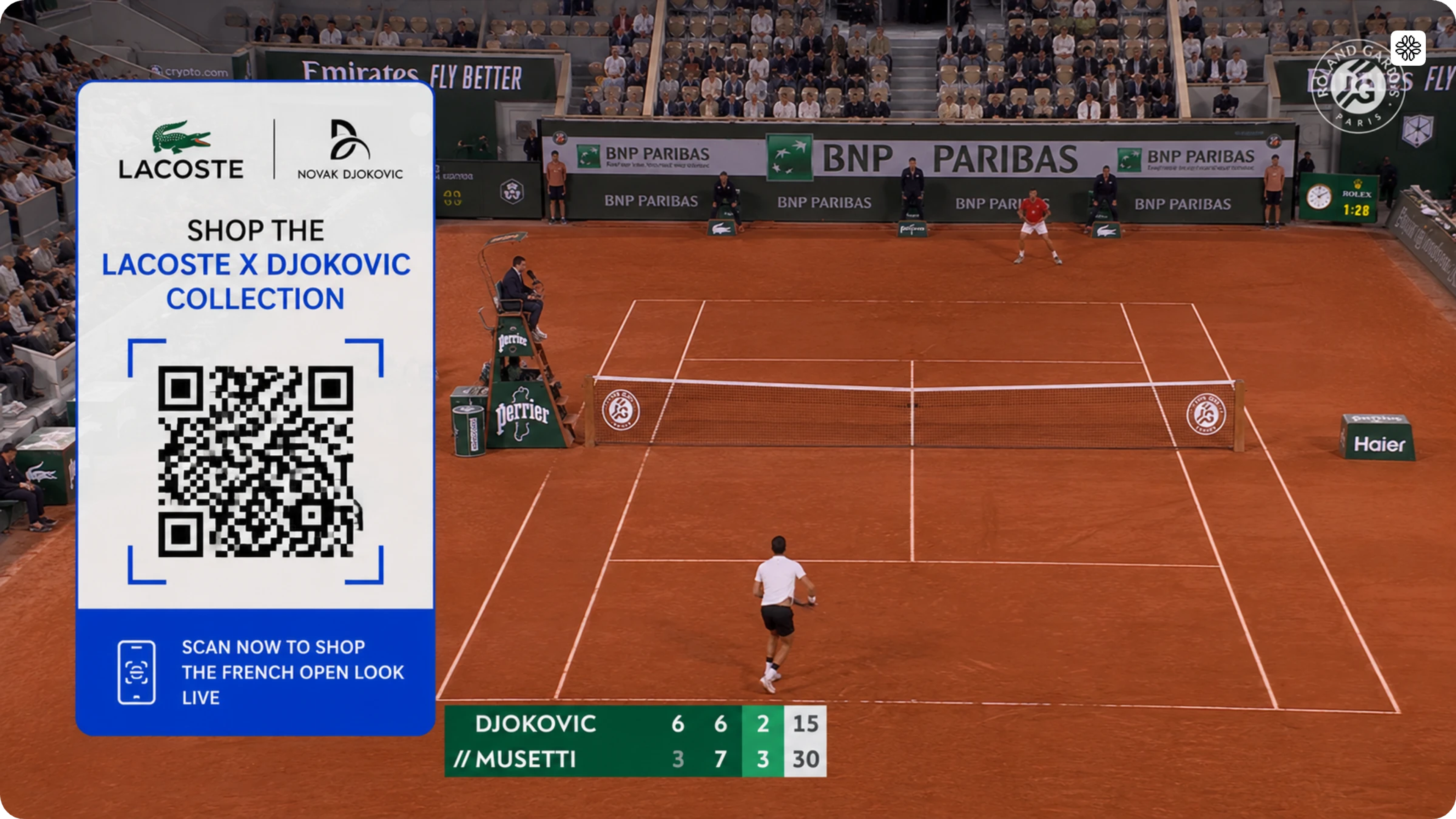 QR Code campaign - Lacoste x French Open
