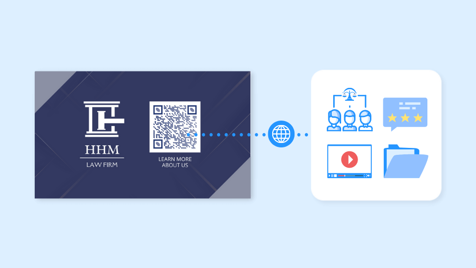Directly guide clients to your official website and customer testimonials via digital business cards
