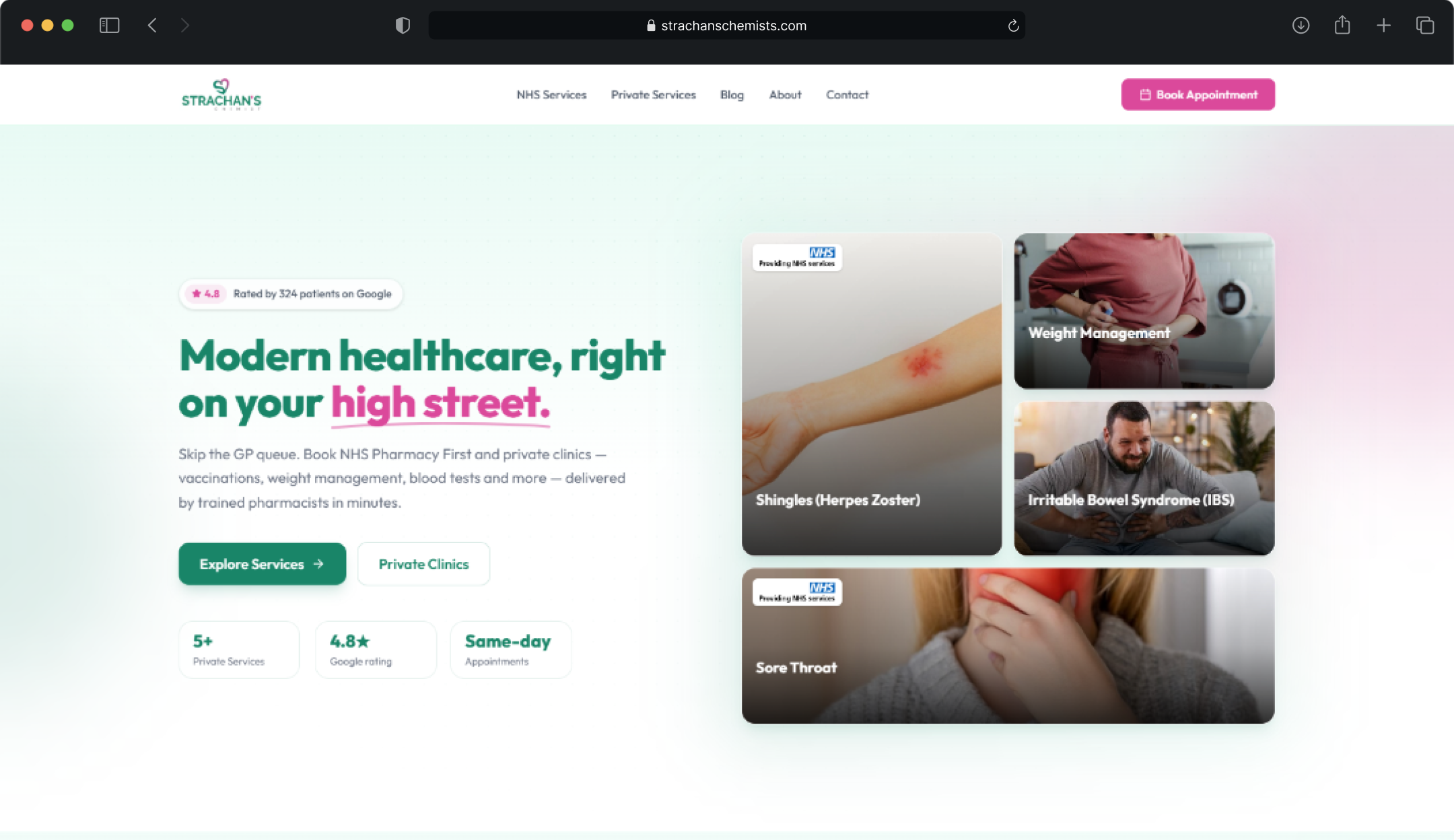 Strachan's Chemist website