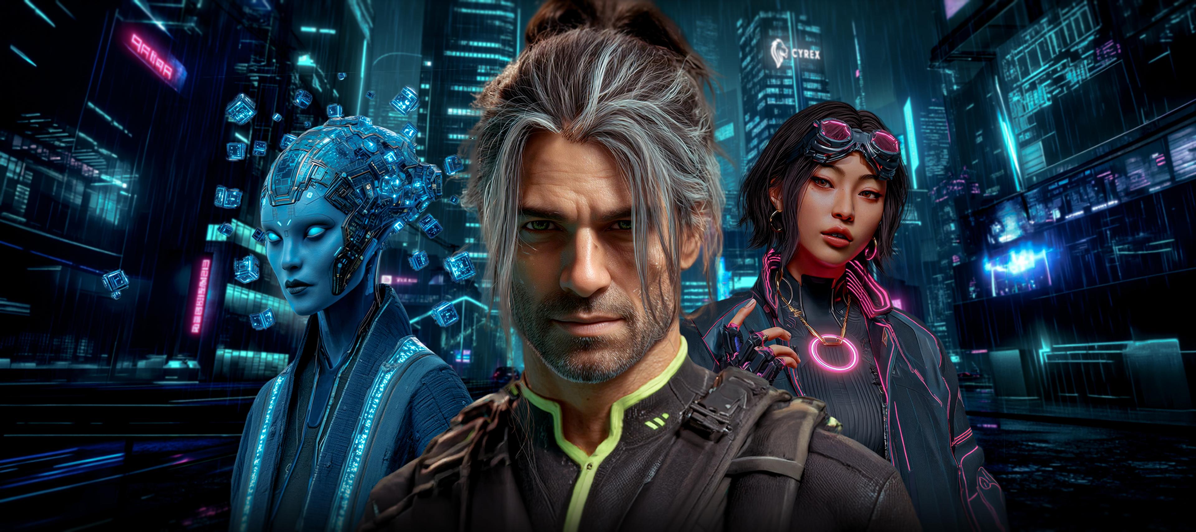 Cyberpunk Security Heroes
