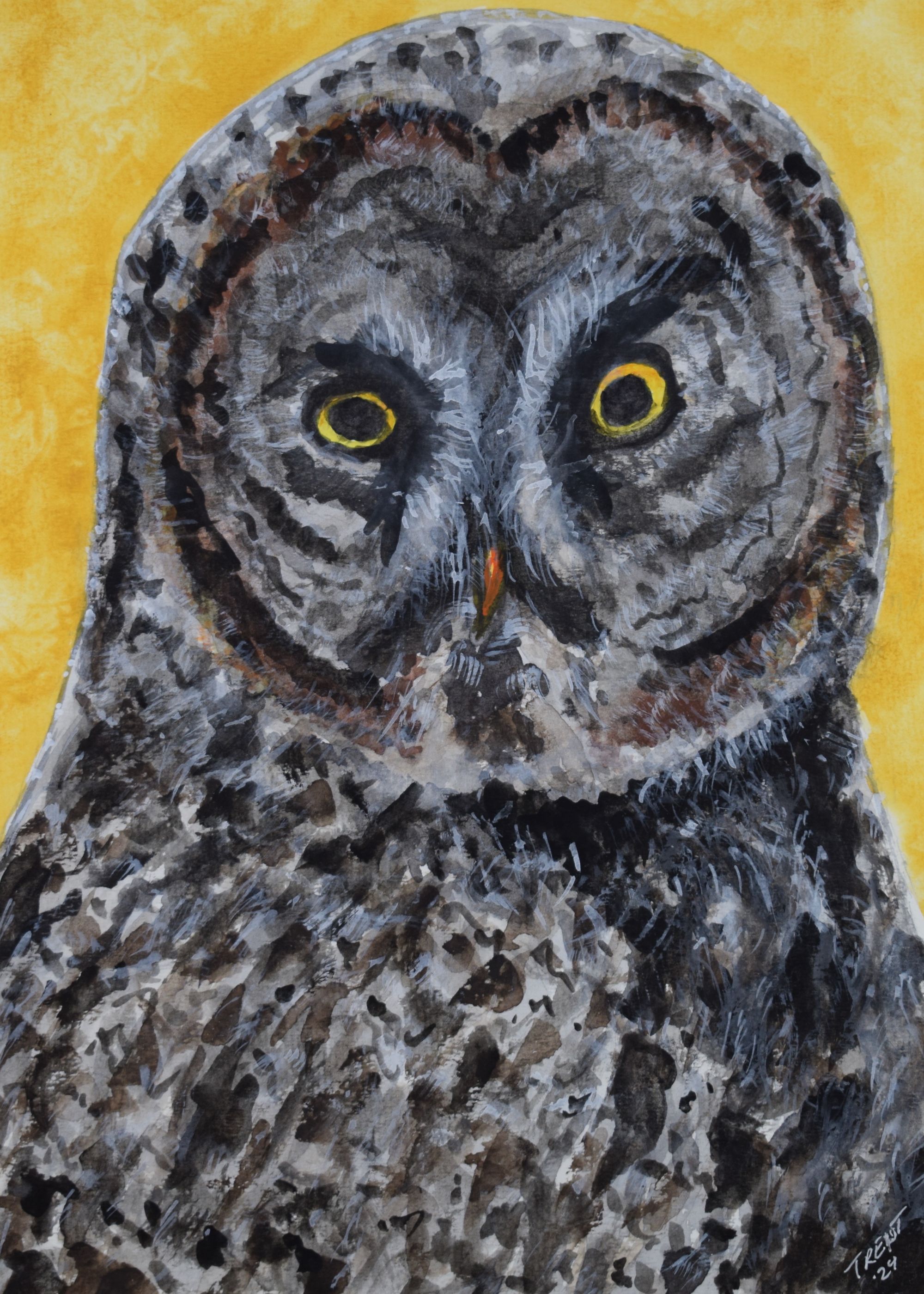 Watercolor painting of an Owl
