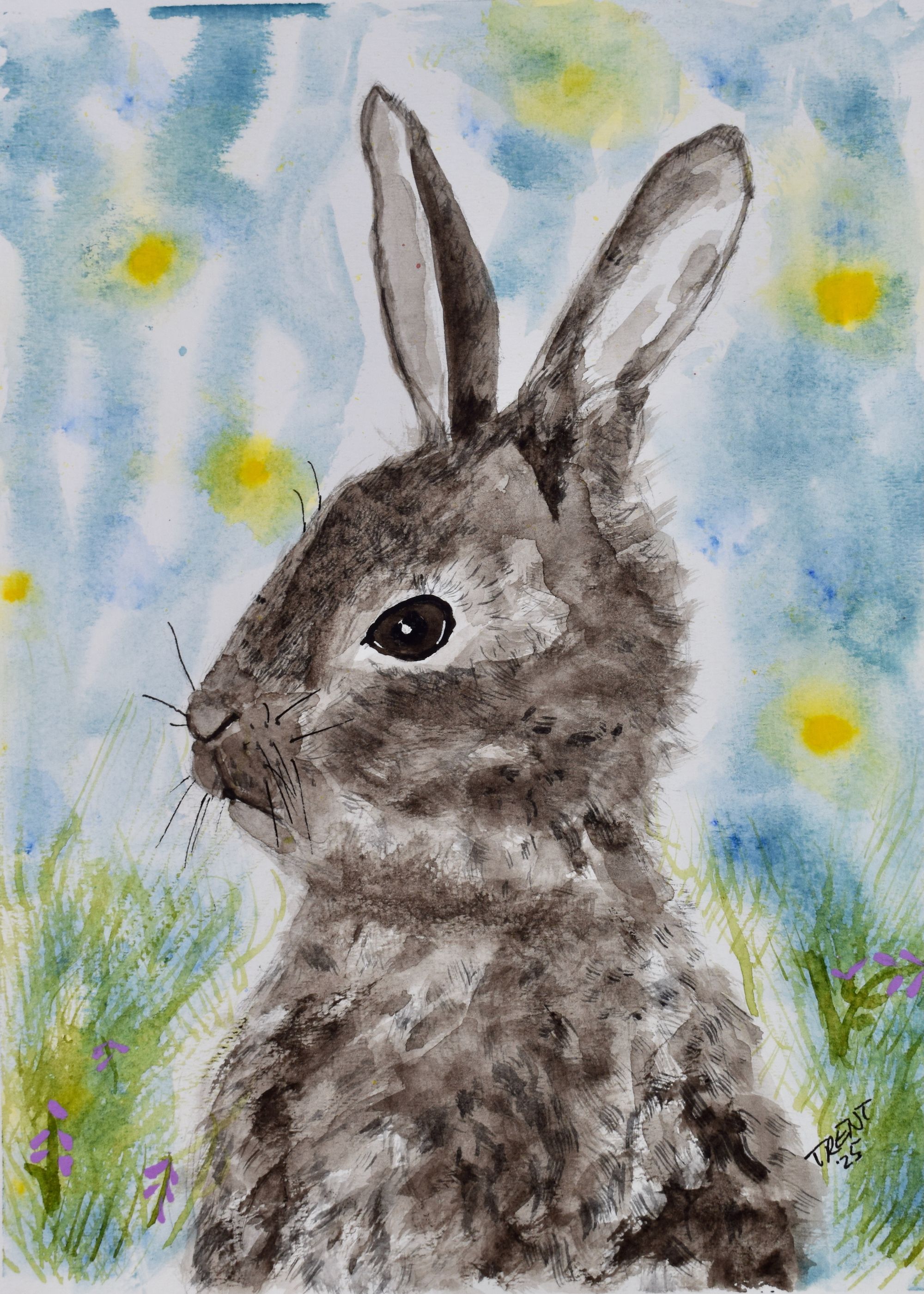 Watercolor painting of a Rabbit