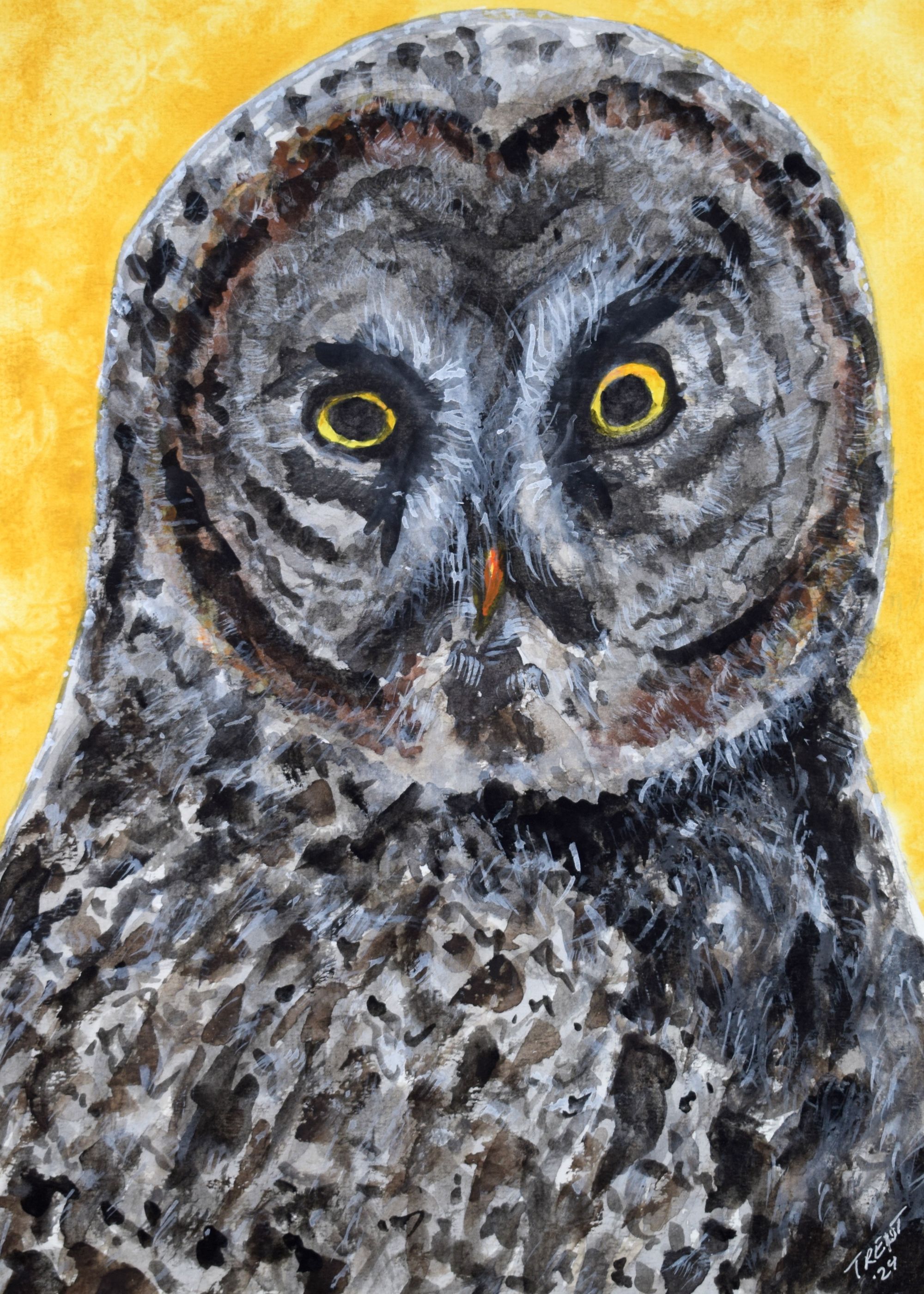 Watercolor painting of an Owl.