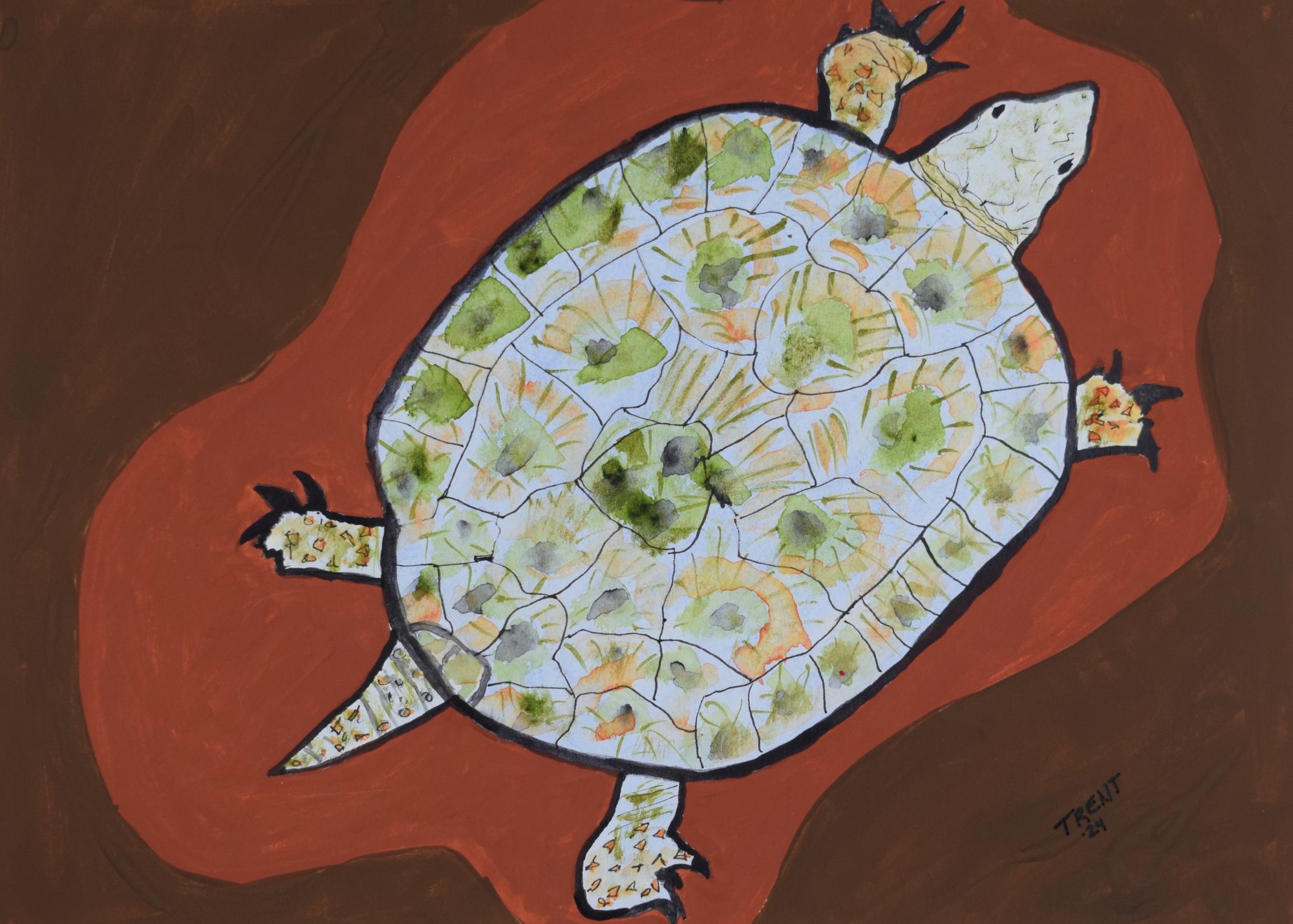 Watercolor painting of a Turtle