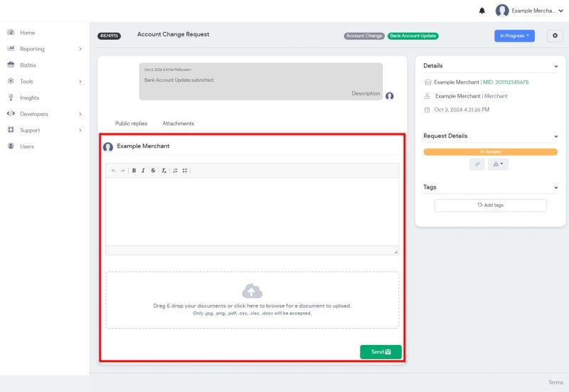 Manual bank verification document upload