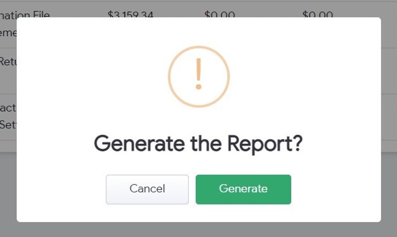 Generate report download