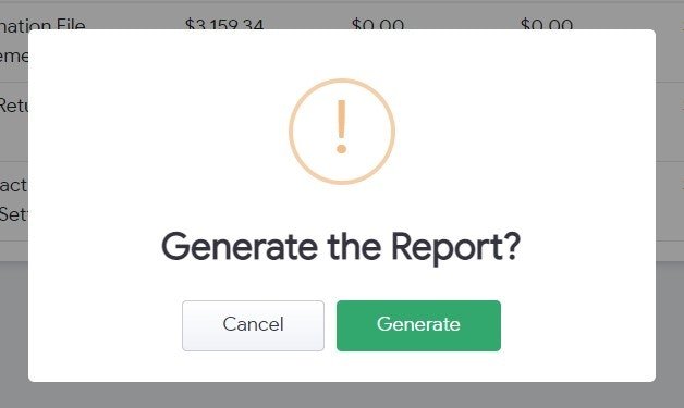 Generate report download