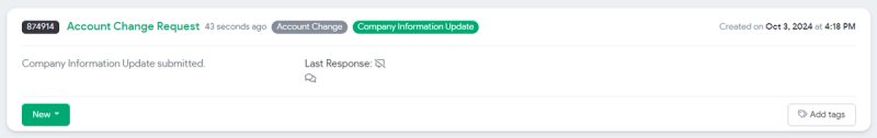 Company information update form