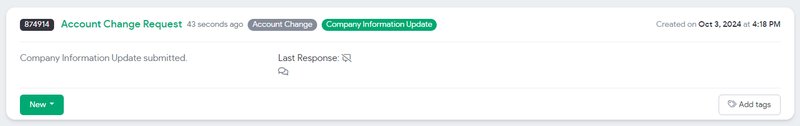 Company information update form