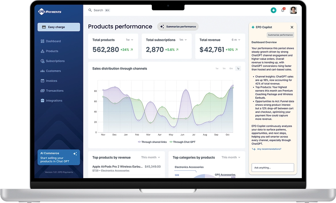 EPD Payments virtual terminal view