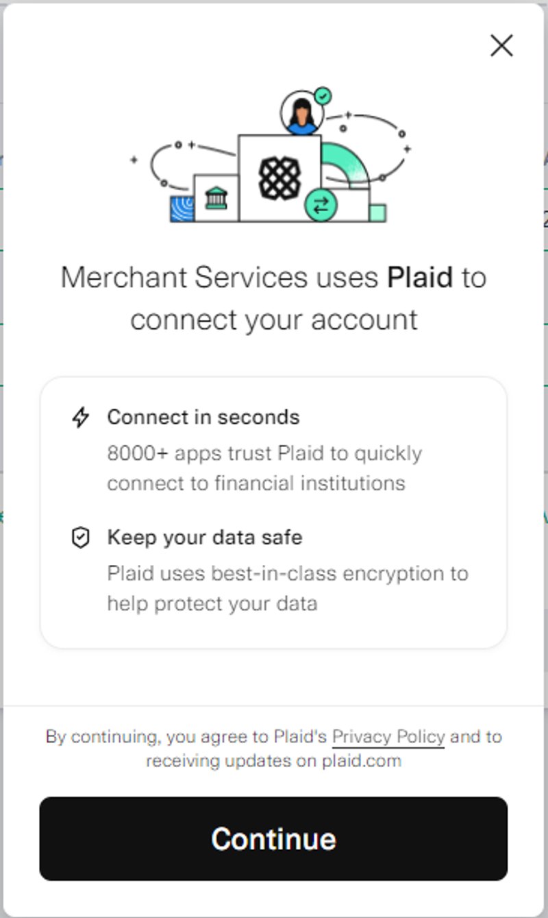 Plaid bank verification flow